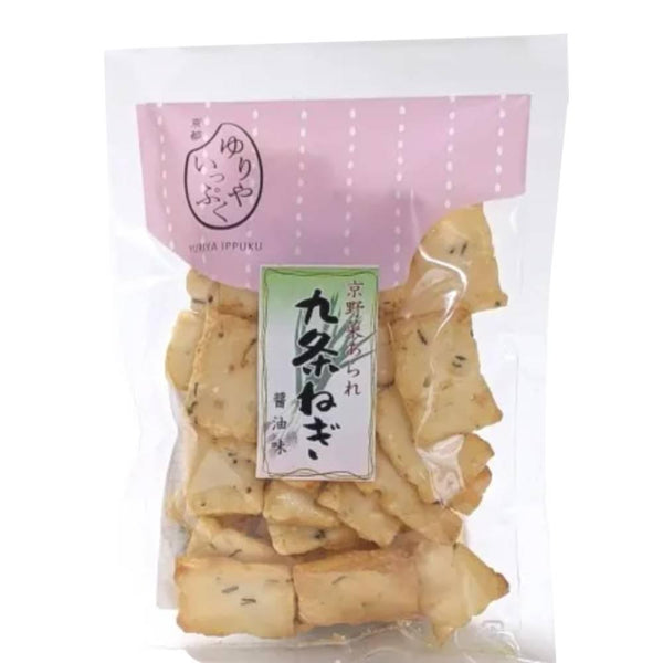 Traditional Senbei Kujo Green Onion Infused Rice Crackers 58g
