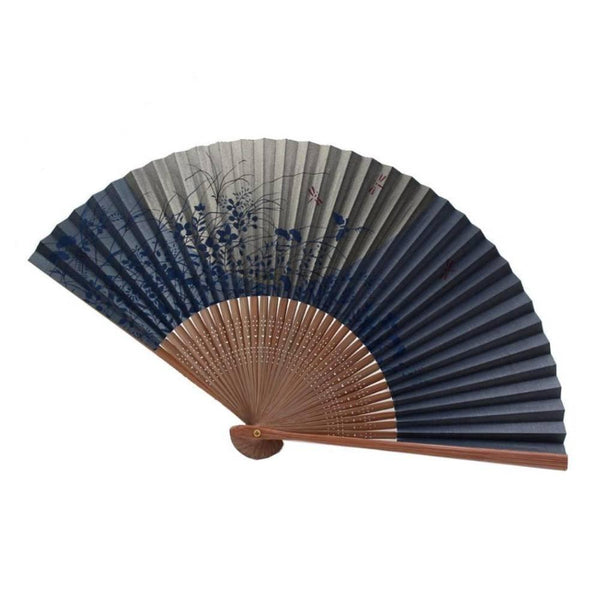 Yamani Golden Moonlight Design Sensu Handheld Folding Fan 21.5cm
