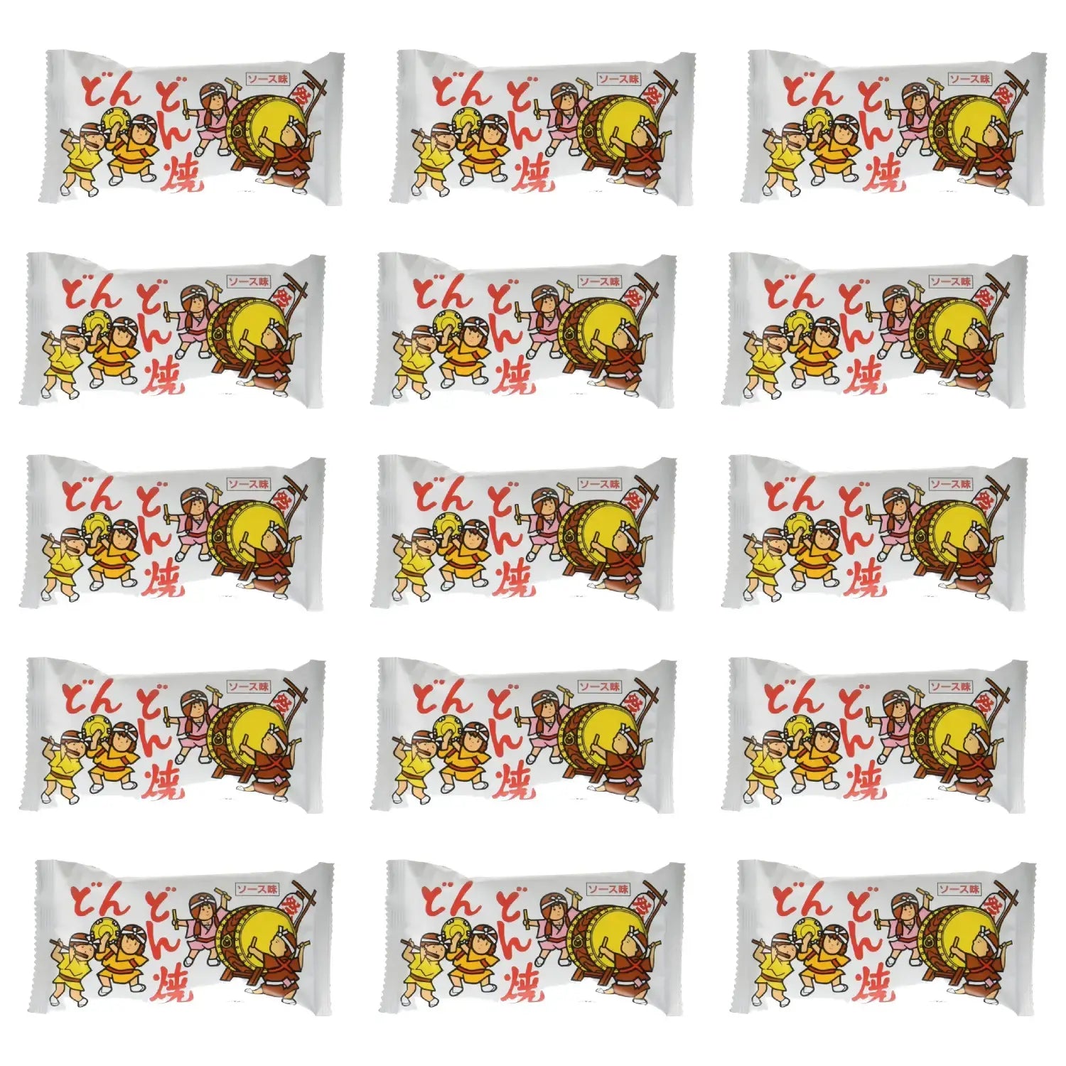 Yaokin Dondonyaki Japanese Puff Snack Sauce Flavor (Pack of 15)