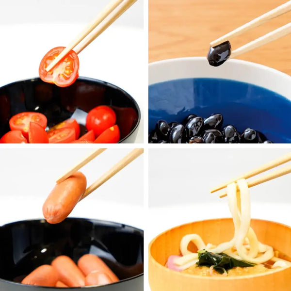 Children's Wooden Chopsticks Non-Slip Easy Grip Aquarium Blue 18cm